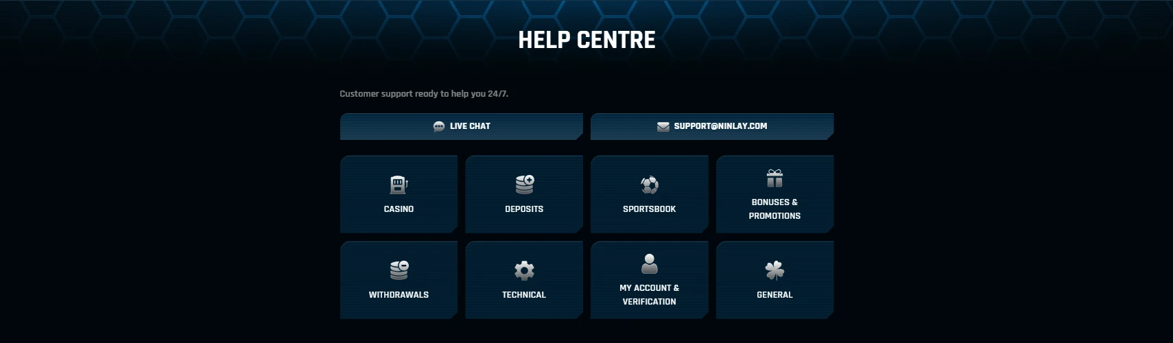 Ninlay customer support